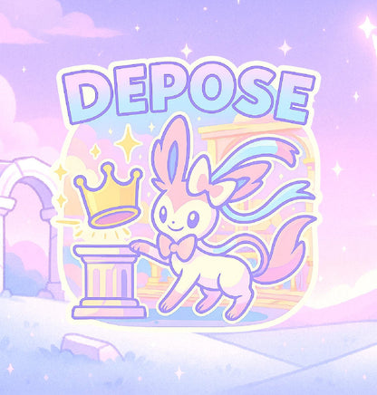 Depose the Crown - Holographic Vinyl Sticker