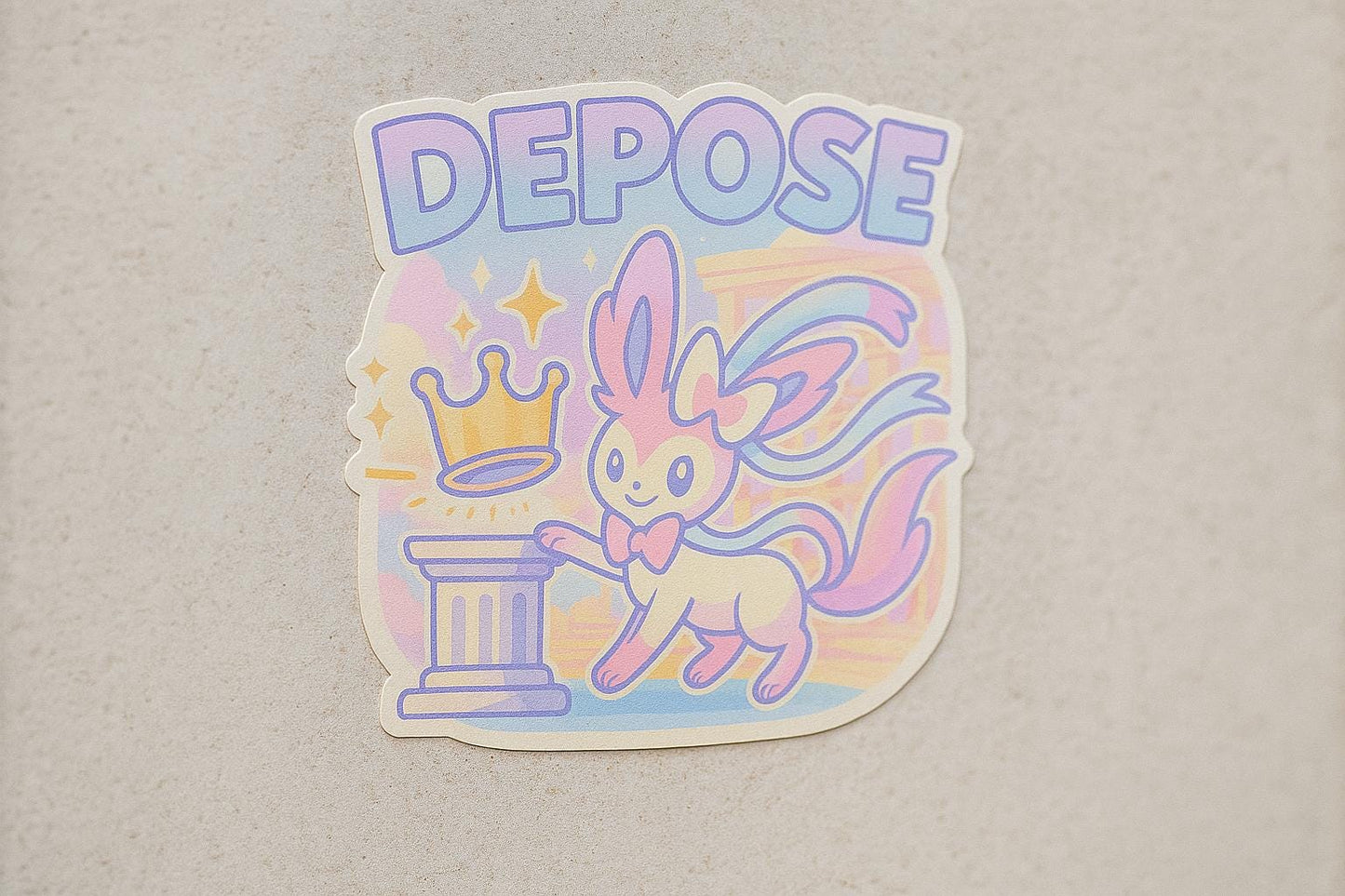 Depose the Crown - Holographic Vinyl Sticker