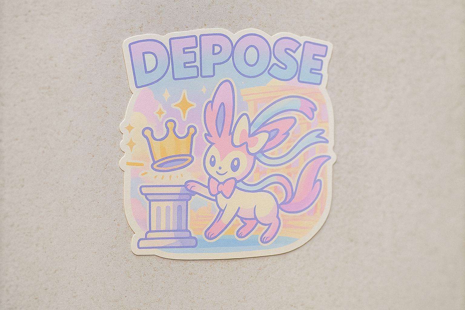 Depose the Crown - Holographic Vinyl Sticker