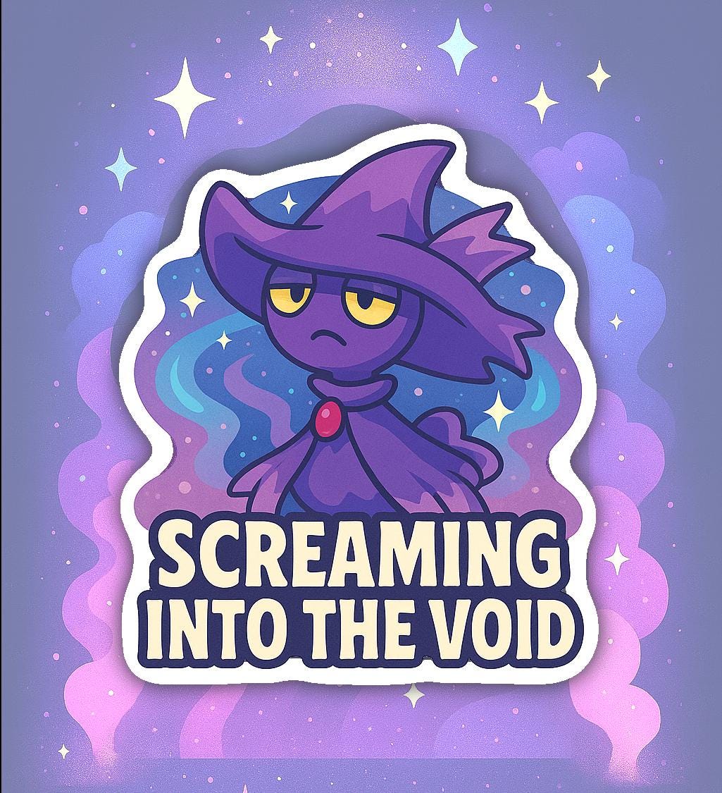 Mismagius - Vinyl Pokemon Sticker - screaming into the void