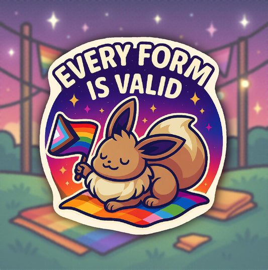 Eevee Vinyl Sticker - LGBTQ picnic - Evolution Pride