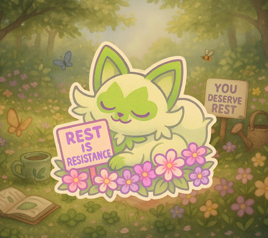 Rest is Resistance- Sprigatito Vinyl Sticker