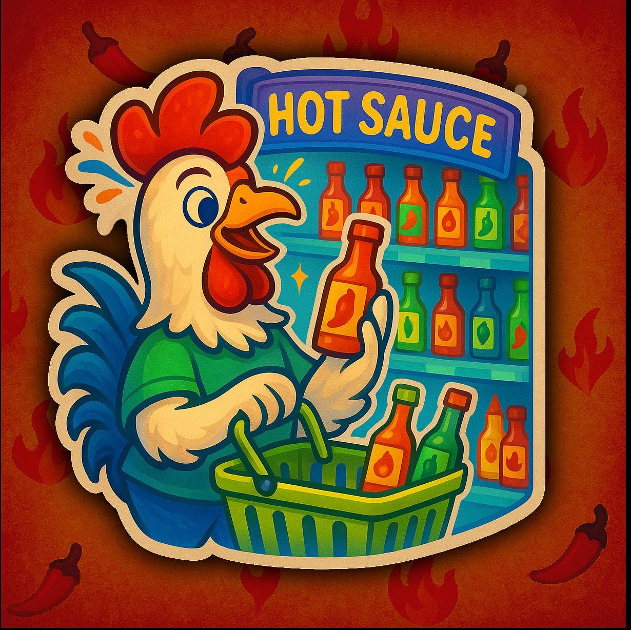 Spicy Vinyl Sticker Pack – Goofy Barnyard Animals, Small Artist Made, Funny Hot Sauce Sticker Designs, Spicy Food Lovers, Gift for him