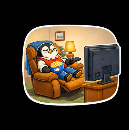 Funny Penguin Dave Stickers / Sticker Sheet | Cozy Story Style Penguin Vinyl Sticker | Introvert Humor | Unique Cute Mental Health Sticker