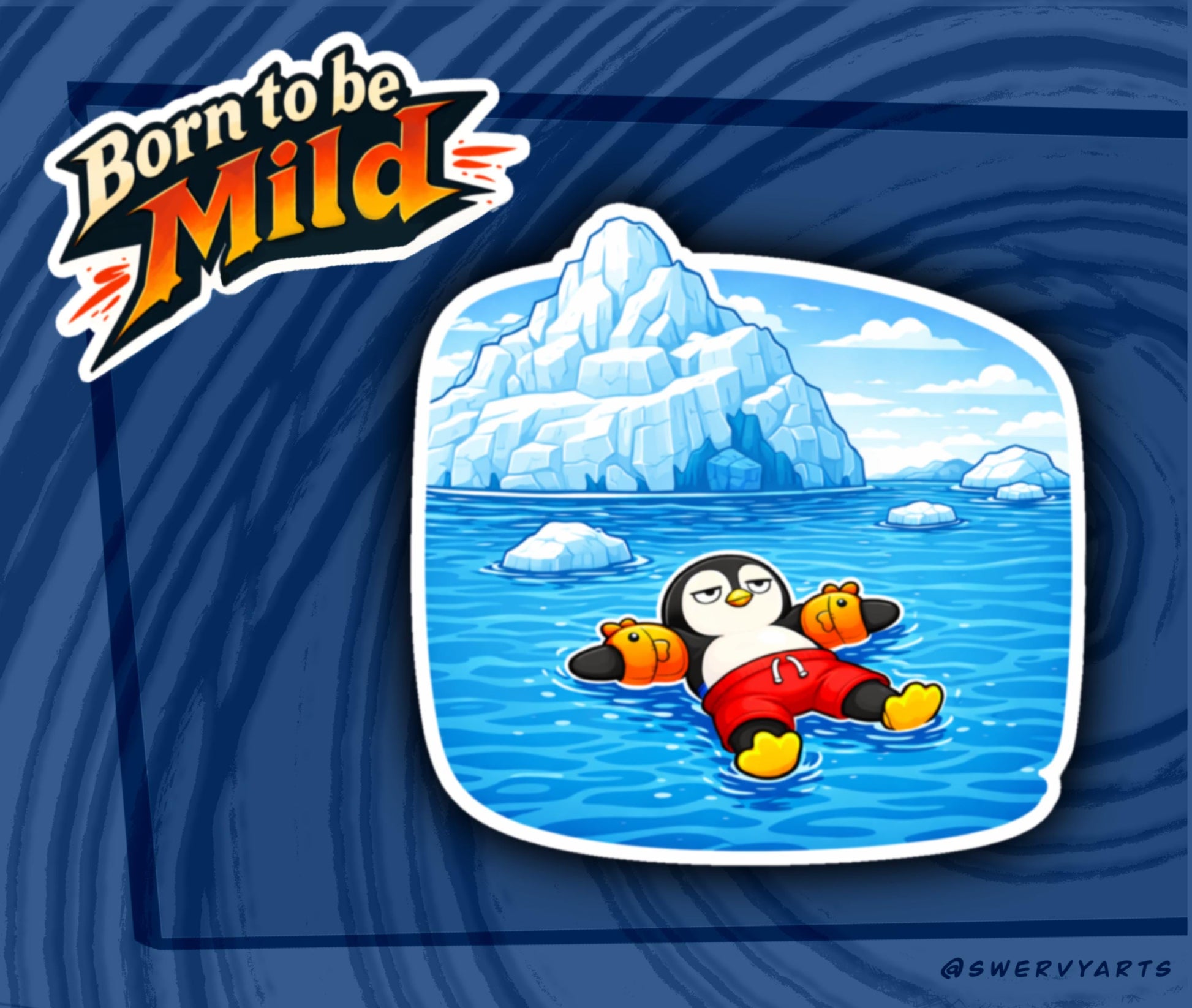 Dave Floating Arctic - Penguin Stickers or Sheet | Story Style Penguin Vinyl Stickers, Burnout Corporate chaos, Sarcastic Gift, Unique Art