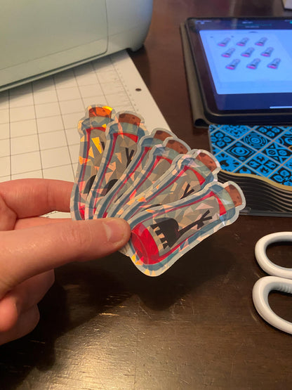 Llama Poison Bottle Holographic Sticker | Fantasy Potion Vinyl Sticker | Waterproof Laptop & Water Bottle Sticker, Villain Poison Bottle Art