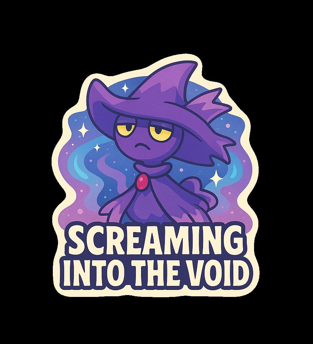 Mismagius - Vinyl Pokemon Sticker - screaming into the void