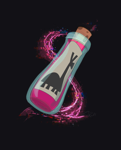 Llama Poison Bottle Holographic Sticker | Fantasy Potion Vinyl Sticker | Waterproof Laptop & Water Bottle Sticker, Villain Poison Bottle Art