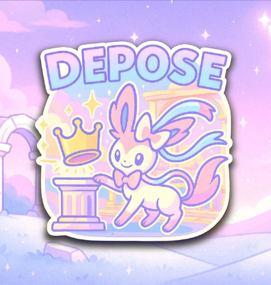 Depose the Crown - Holographic Vinyl Sticker